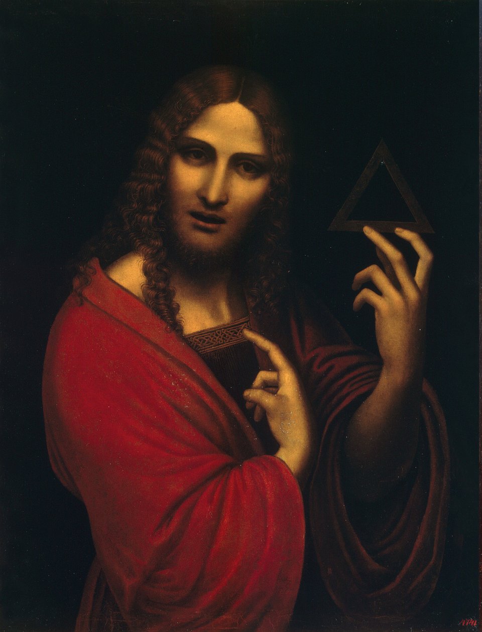 Christus met het symbool van de Drie-eenheid, eerste helft van de 16e eeuw door Giampietrino