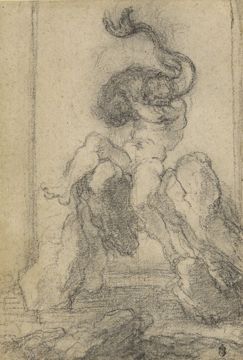 Een Zeegod met een Dolfijn, 1652-3 door Gian Lorenzo Bernini