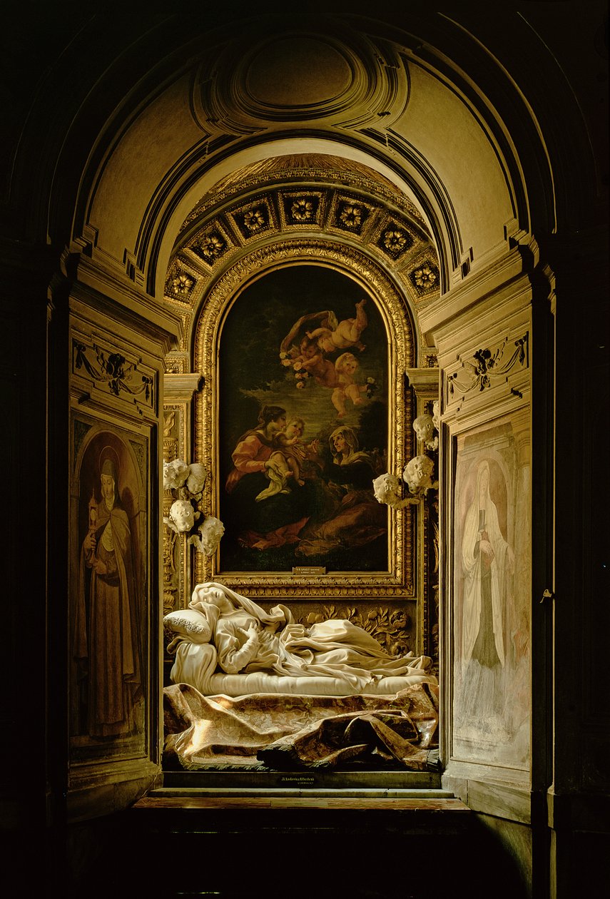 Uitzicht op de Altieri-kapel met de Dood van de Zalige Ludovica Albertoni, 1675 door Gian Lorenzo Bernini