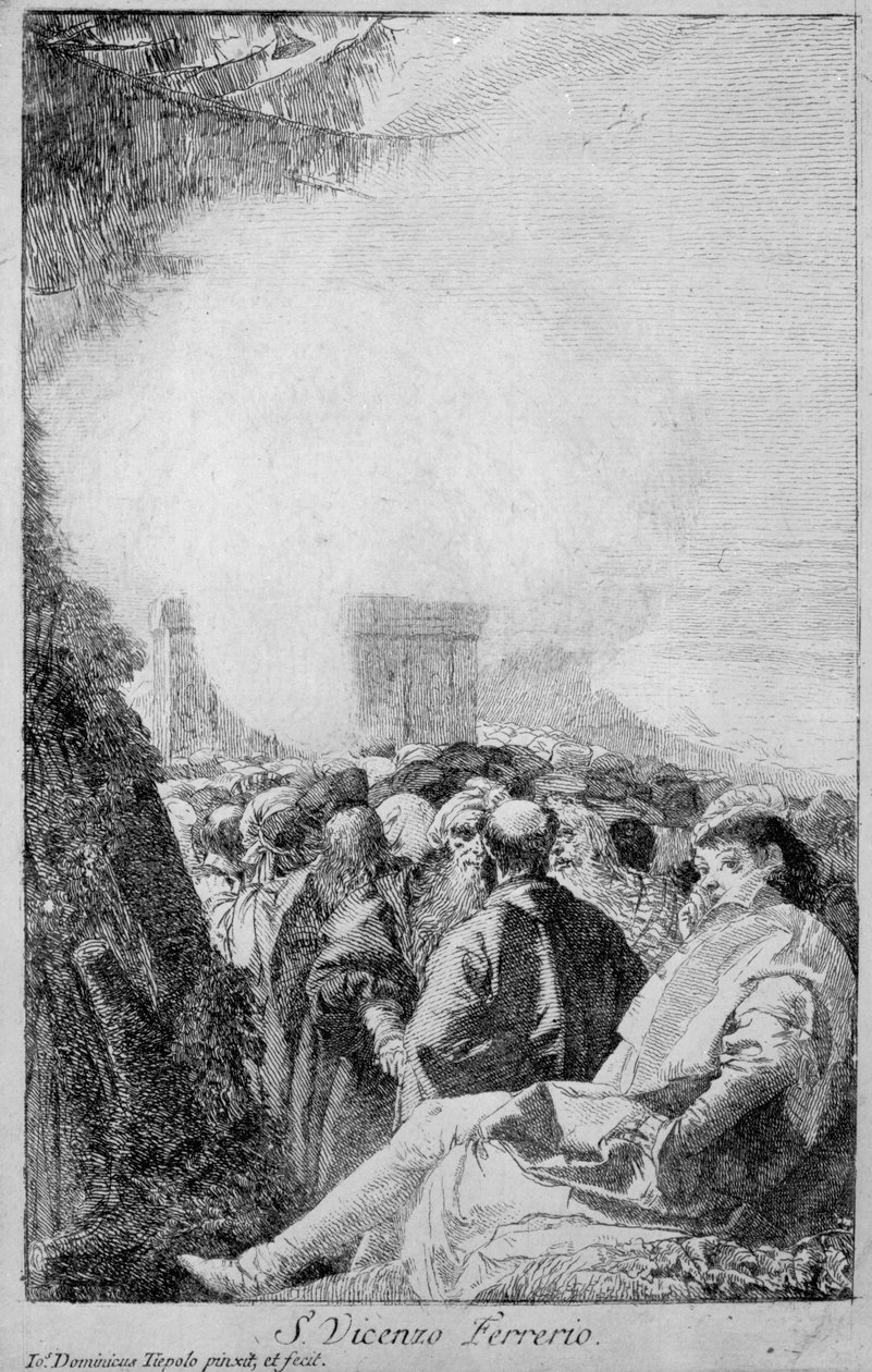 St. Vincent Ferrer, 1750-80 door Giovanni Domenico Tiepolo