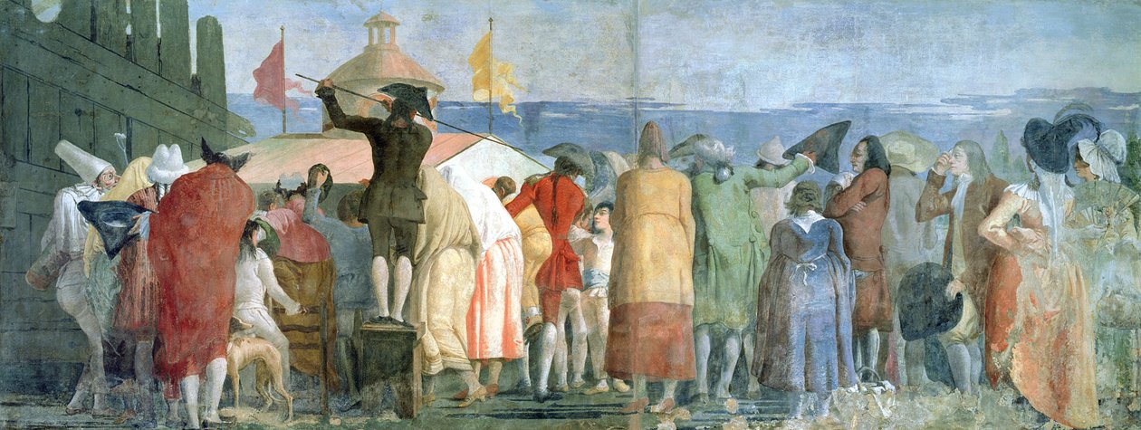 De Nieuwe Wereld, 1791-97 door Giovanni Domenico Tiepolo