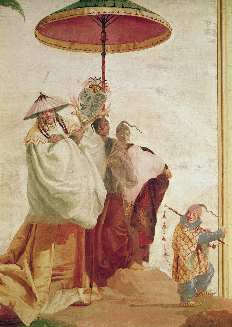 De Wandeling van de Mandarijn door Giovanni Domenico Tiepolo