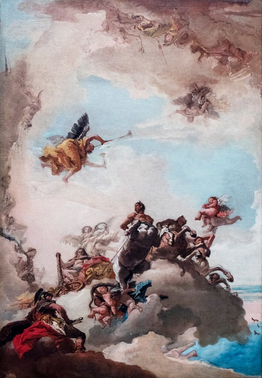 De apotheose van Hercules, tussen 1760-1762 (olieverf op doek) door Giandomenico (1727-1804) Tiepolo