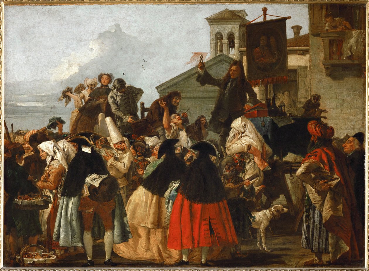 De charlatan - de tandarts c.1754-55 ... door Giandomenico (1727-1804) Tiepolo