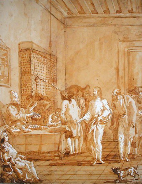 De Roeping van St. Mattheüs door Giandomenico  Tiepolo