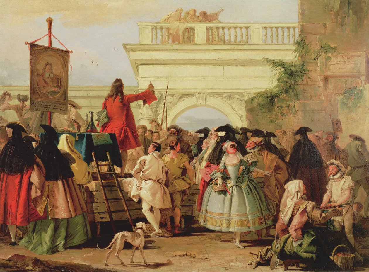 De Charlatan door Giovanni Domenico Tiepolo
