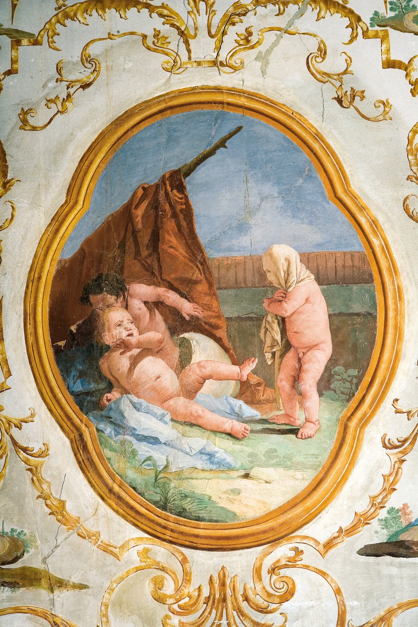 Fresco uit de Putti Kamer, in de Foresteria door Giovanni Domenico Tiepolo