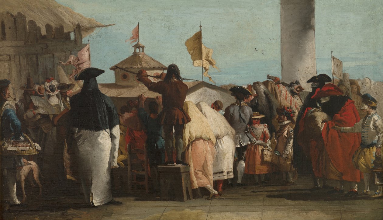 Mondo Novo, ca. 1764-1765 door Giovanni Domenico Tiepolo