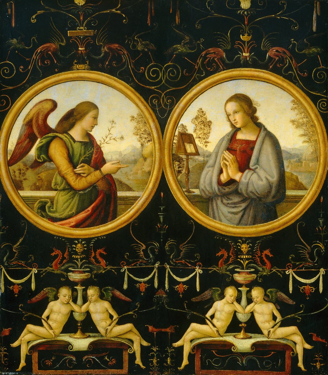 De Annunciatie, 1510-1515 door Giannicola di Paolo