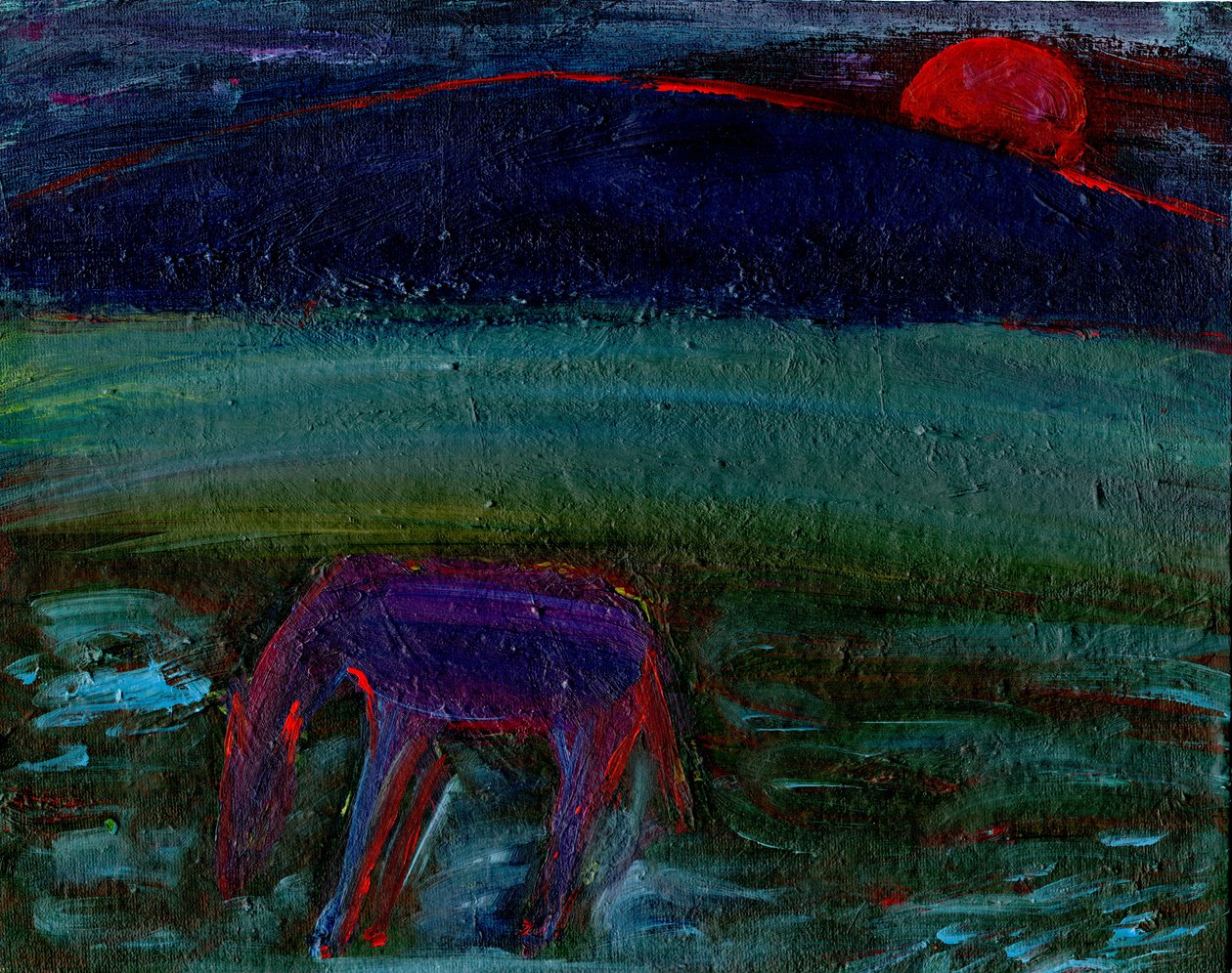 Het paard en de rode maan, 2016 door Gigi Sudbury