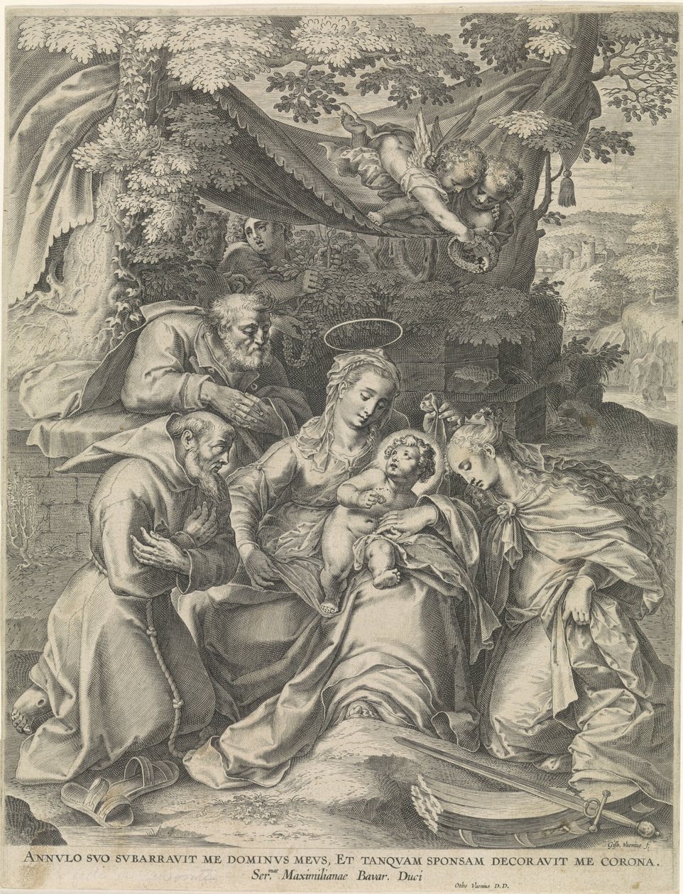 Mystiek huwelijk van H. Catharina van Alexandrië door Gijsbert Van Veen