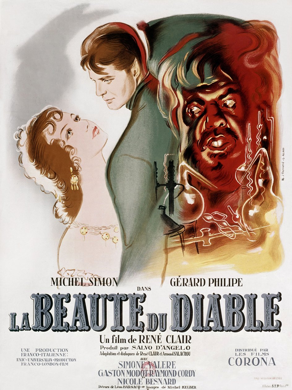 La beaute du diable (De schoonheid en de duivel) 1950 (poster) door Gilbert (active 1949 1968) Allard