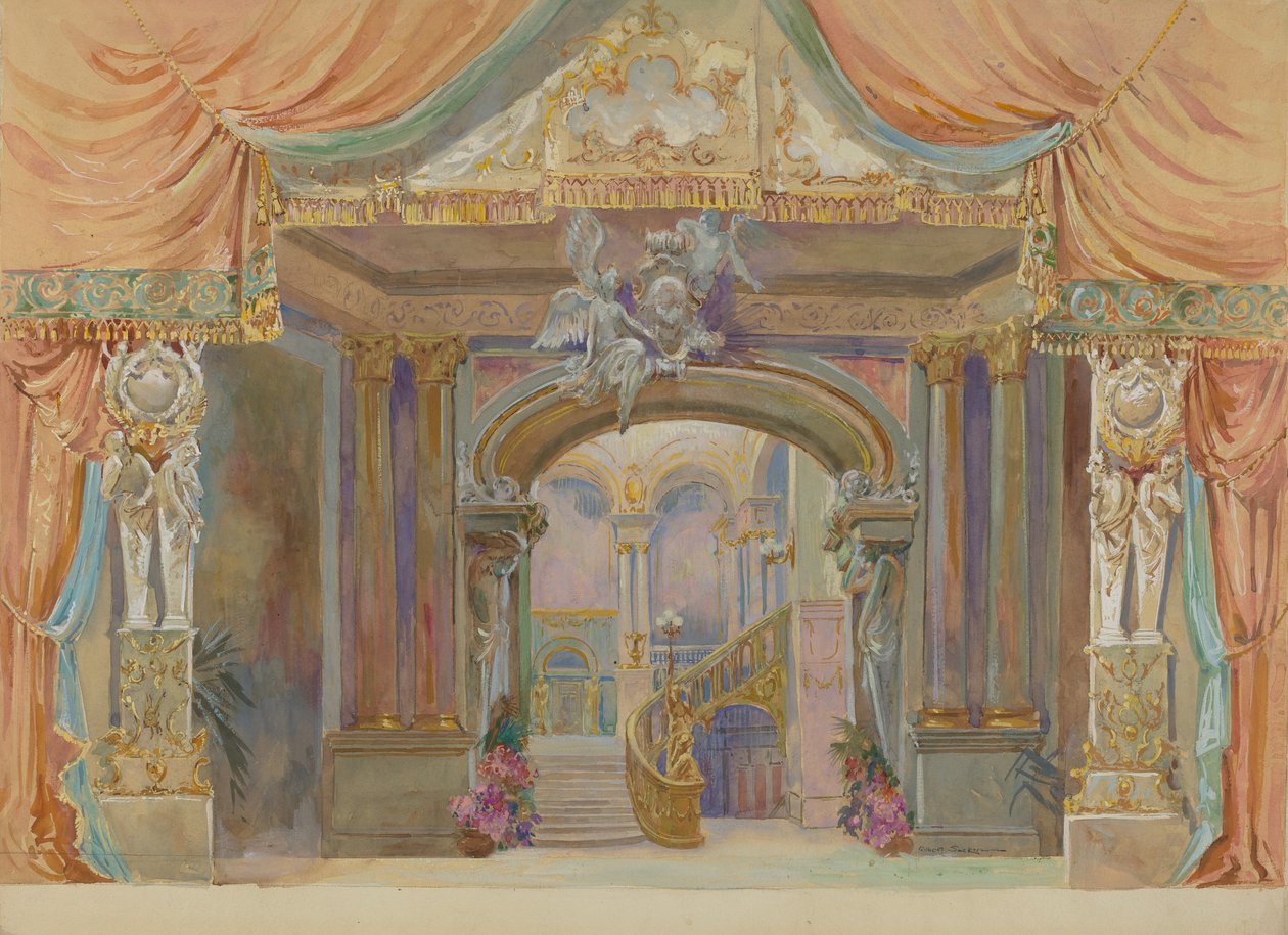 Toneelset, ca. 1938 door Gilbert Sackerman