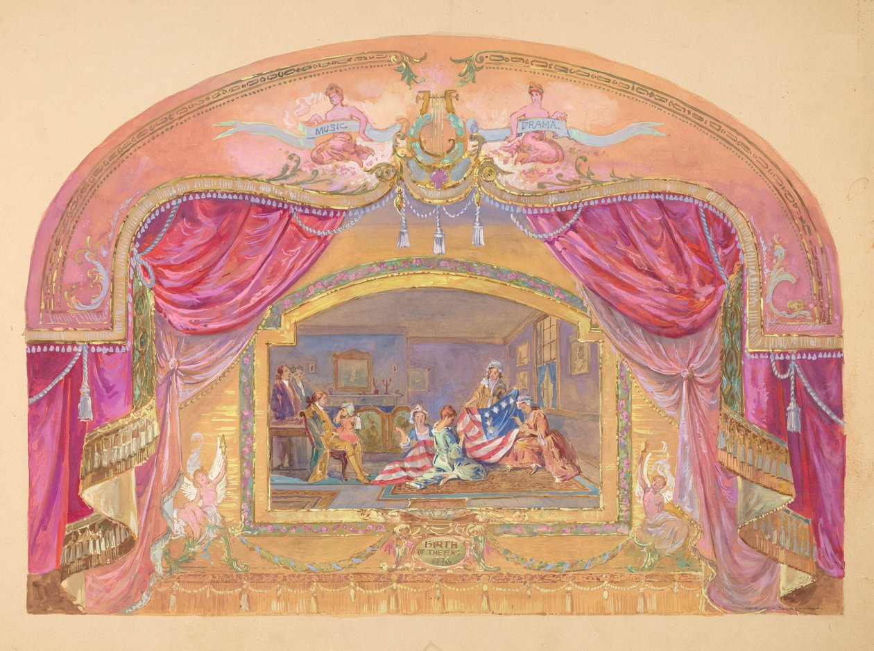 Theater Schilderij, 1935-1942 door Gilbert Sackerman