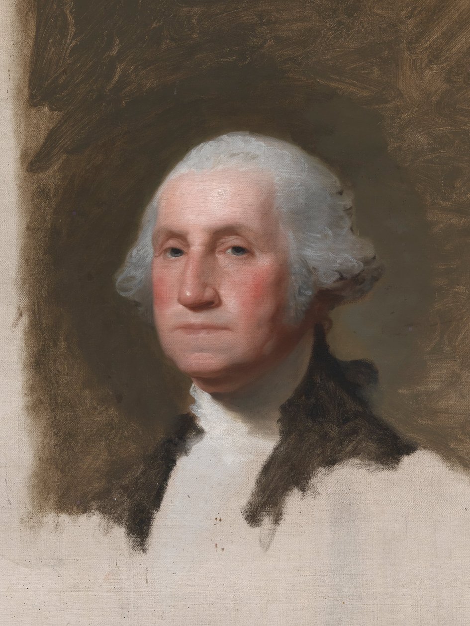 George Washington (het portret uit het Athenaeum) door Gilbert Stuart