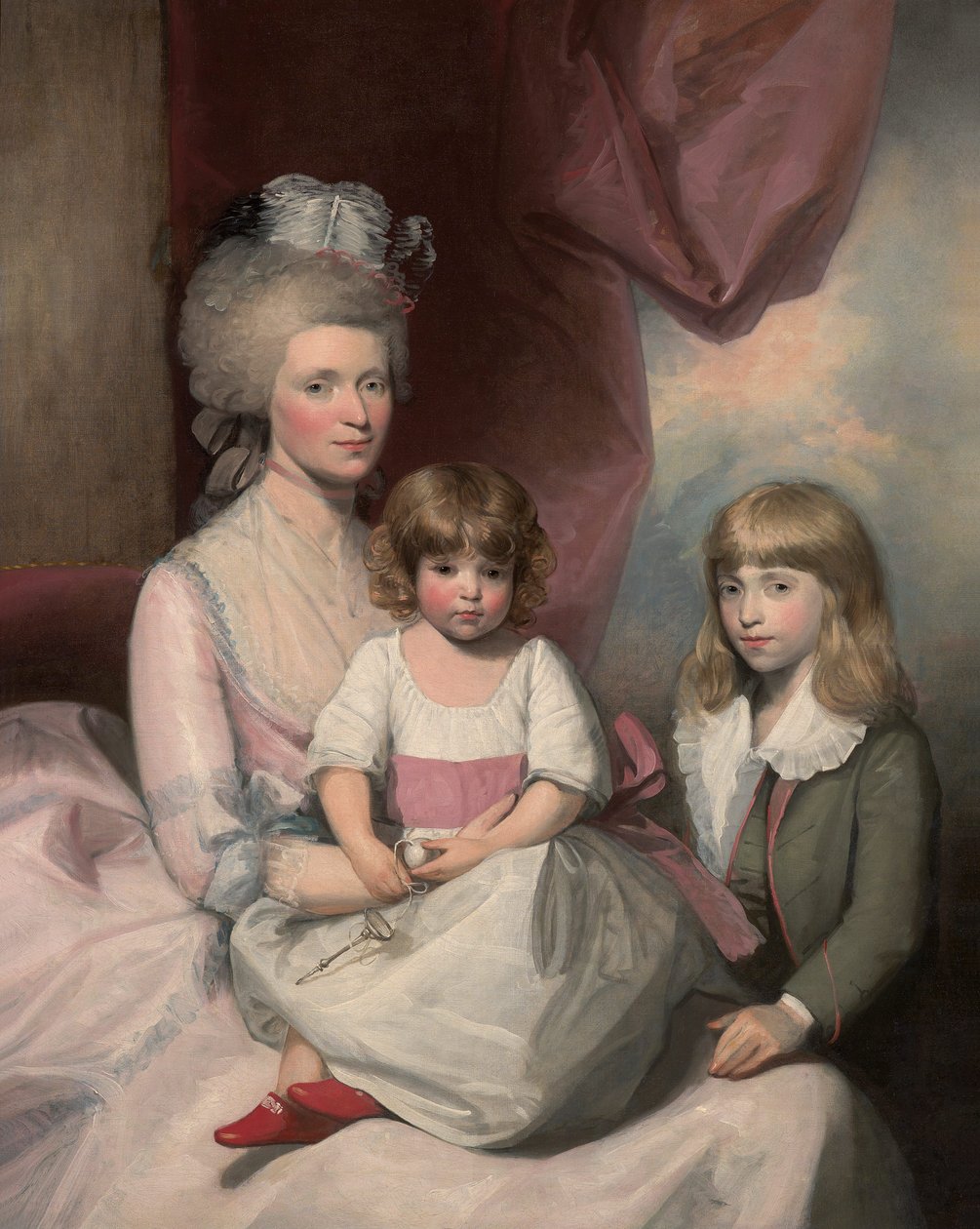 Portret van een gezin door Gilbert Stuart