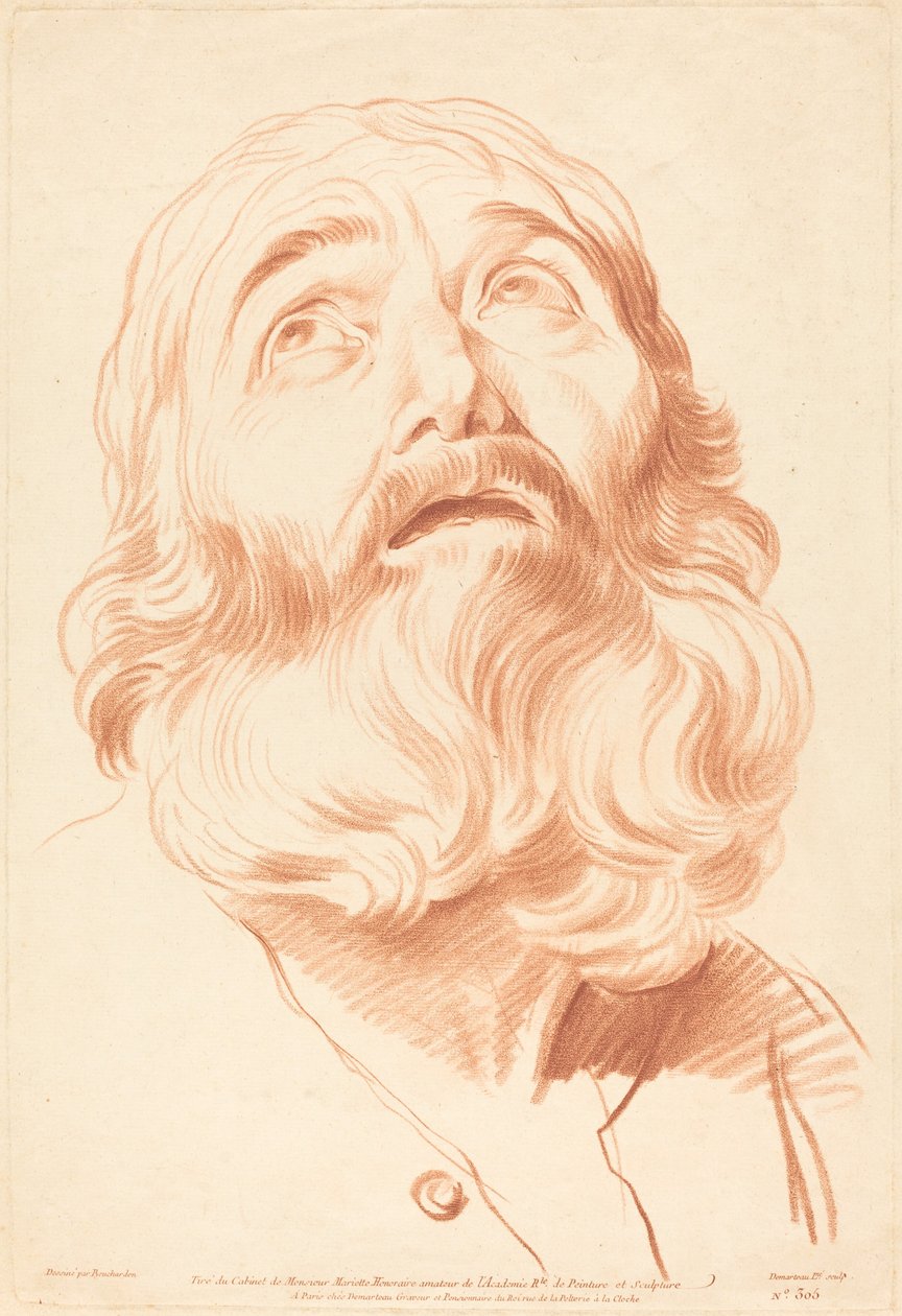 Hoofd van een man door Gilles Demarteau