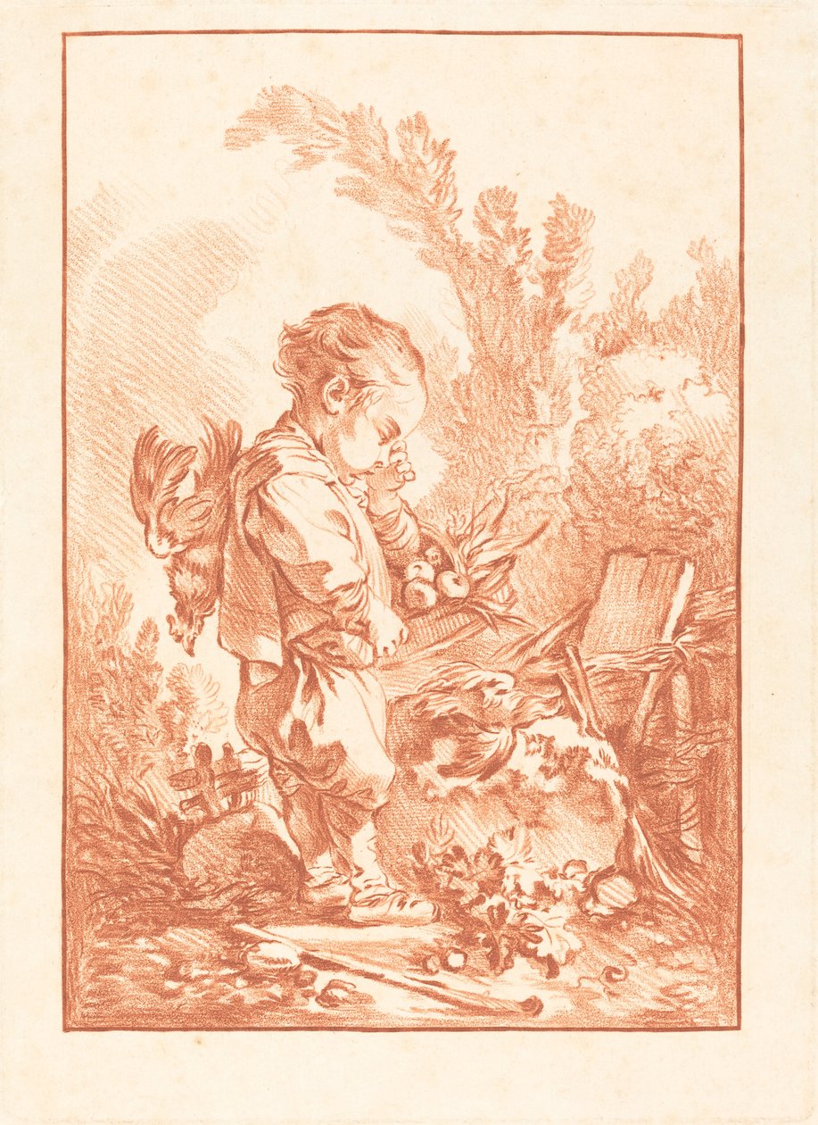 Le Maraudeur De Dief, ca. 1769 door Gilles Demarteau