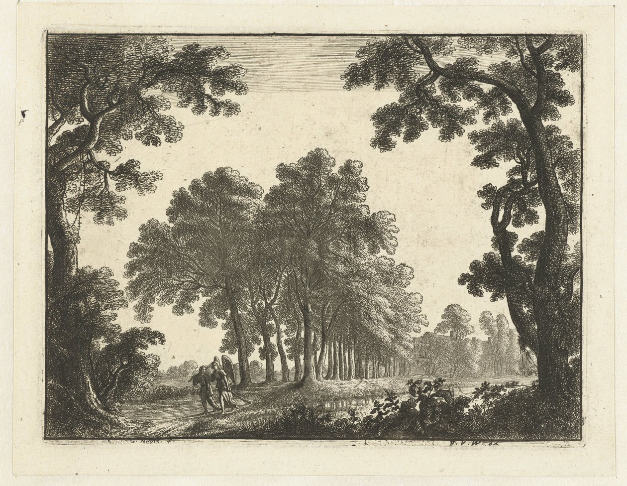 Landschap met Tobias en de engel door Gilles Neyts