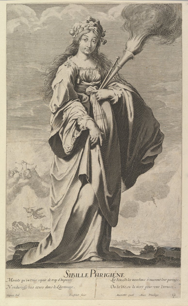 Sibylle Phrygienne door Gilles Rousselet and Abraham Bosse