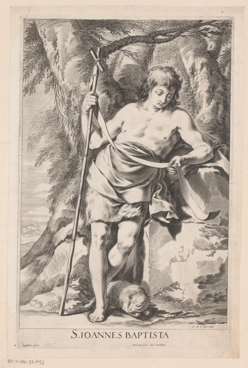 Johannes de Doper met staf en lam door Gilles Rousselet