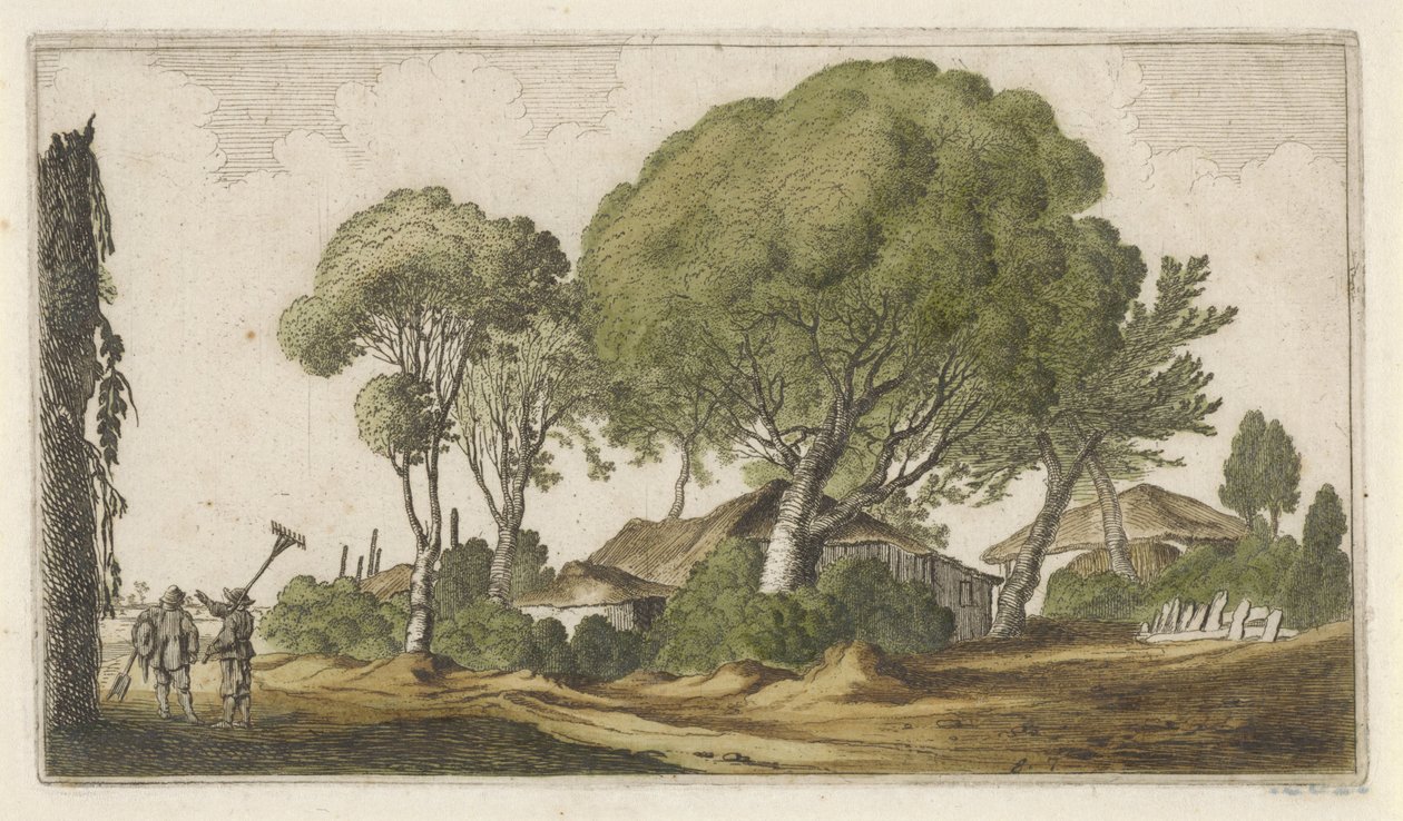 Boerderijen tussen bomen door Gillis van Scheyndel (I)