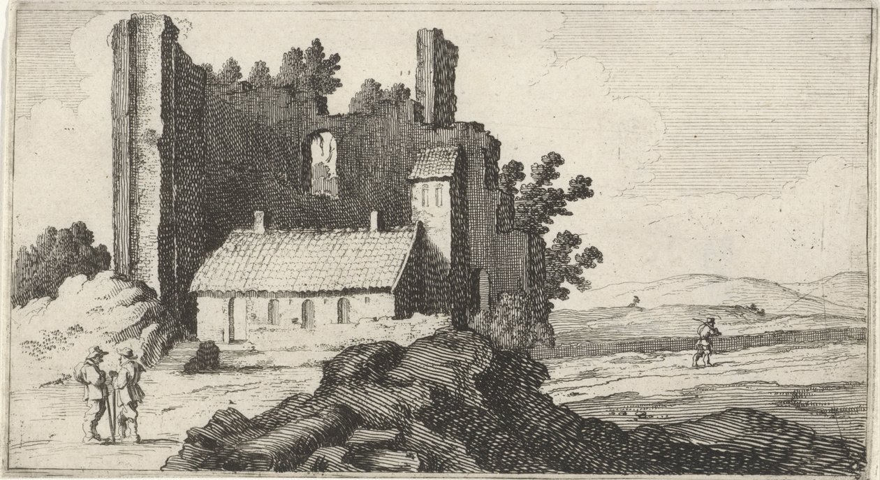 Kapel in een ruïne door Gillis van Scheyndel (I)