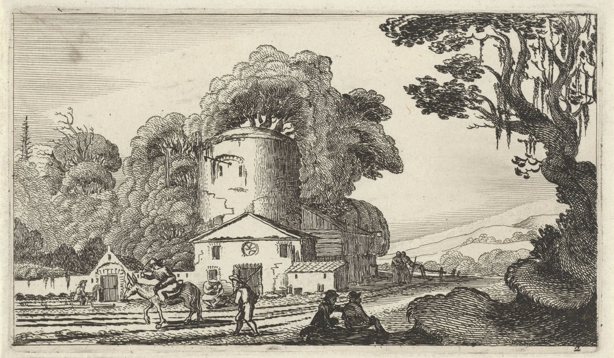 Landschap met een toren door Gillis van Scheyndel (I)
