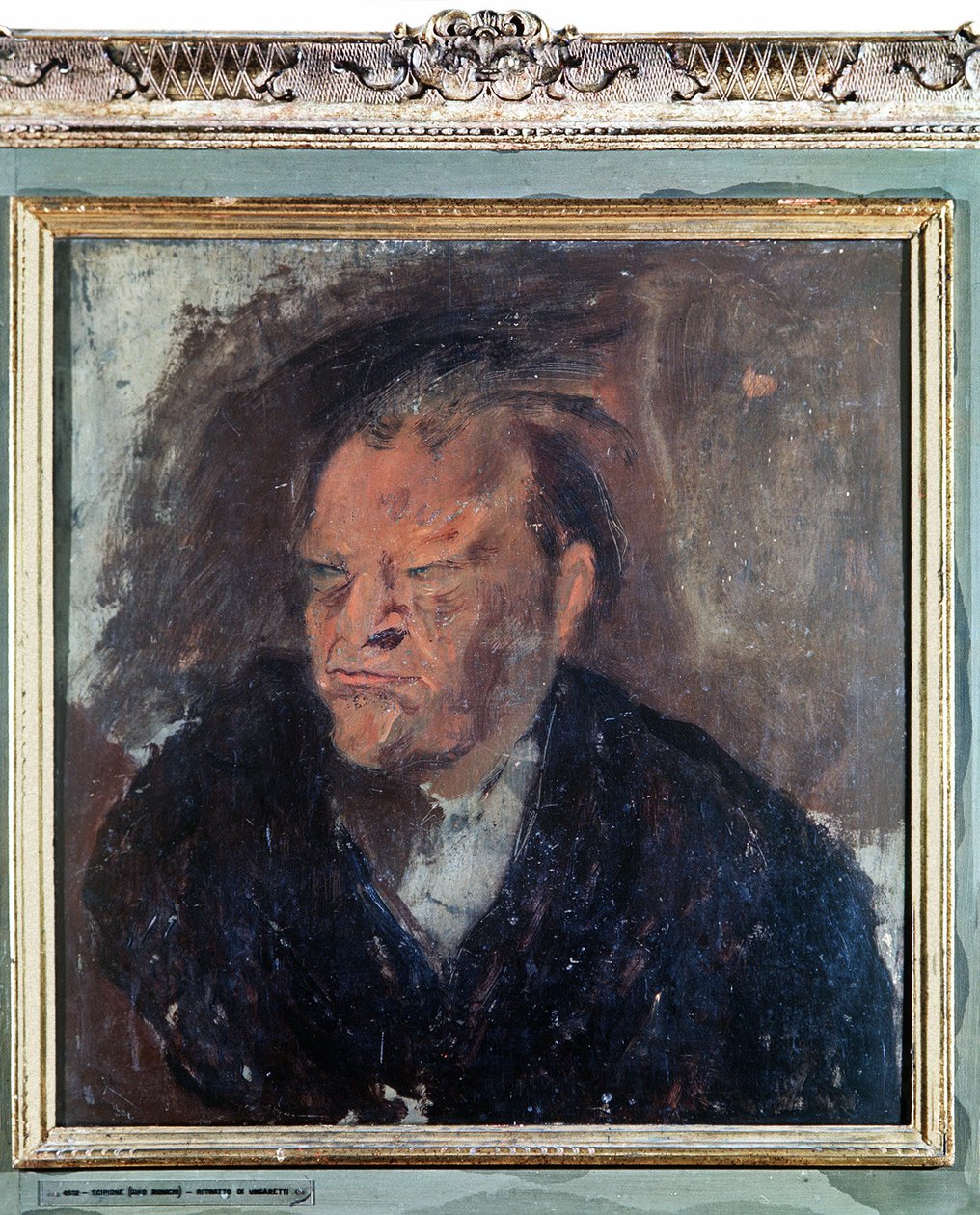 Portret van de Italiaanse dichter Giuseppe Ungaretti (1888-1970). Schilderij door Gino Bonichi genaamd Scipione (1904-1933) door Gino (1904 33) Bonichi