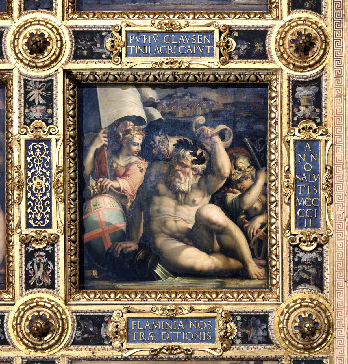 Allegorie van de Romagna regio van het plafond van de Salone dei Cinquecento, 1565 door Giorgio Vasari