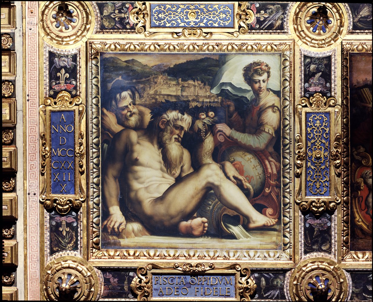 Allegorie van de stad Pescia van het plafond van de Salone dei Cinquecento, 1565 door Giorgio Vasari