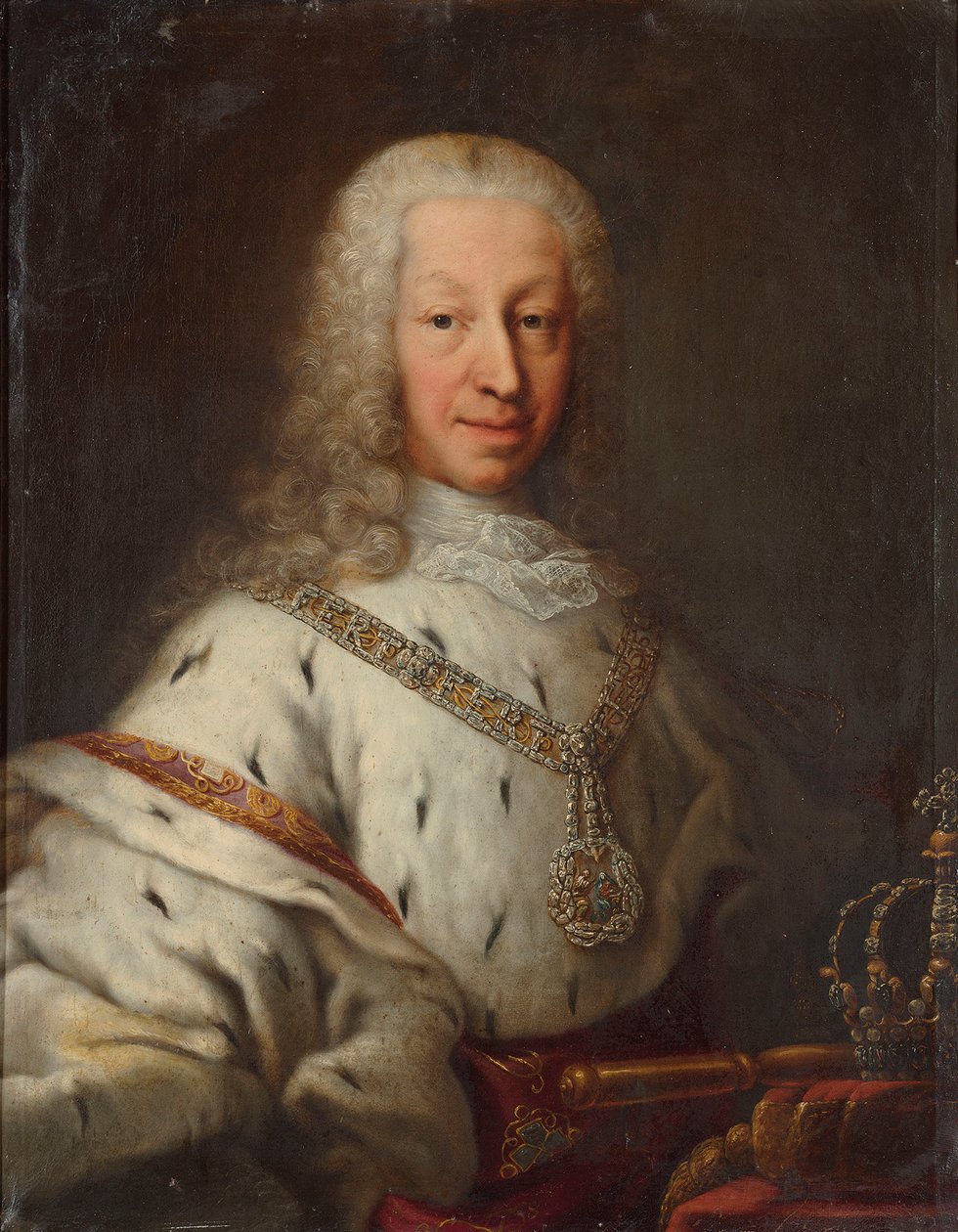 Karel Emanuel III 1701-1773, hertog van Savoye en koning van Sardinië, eerste helft van de 18e eeuw door Giorgio Domenico Duprà