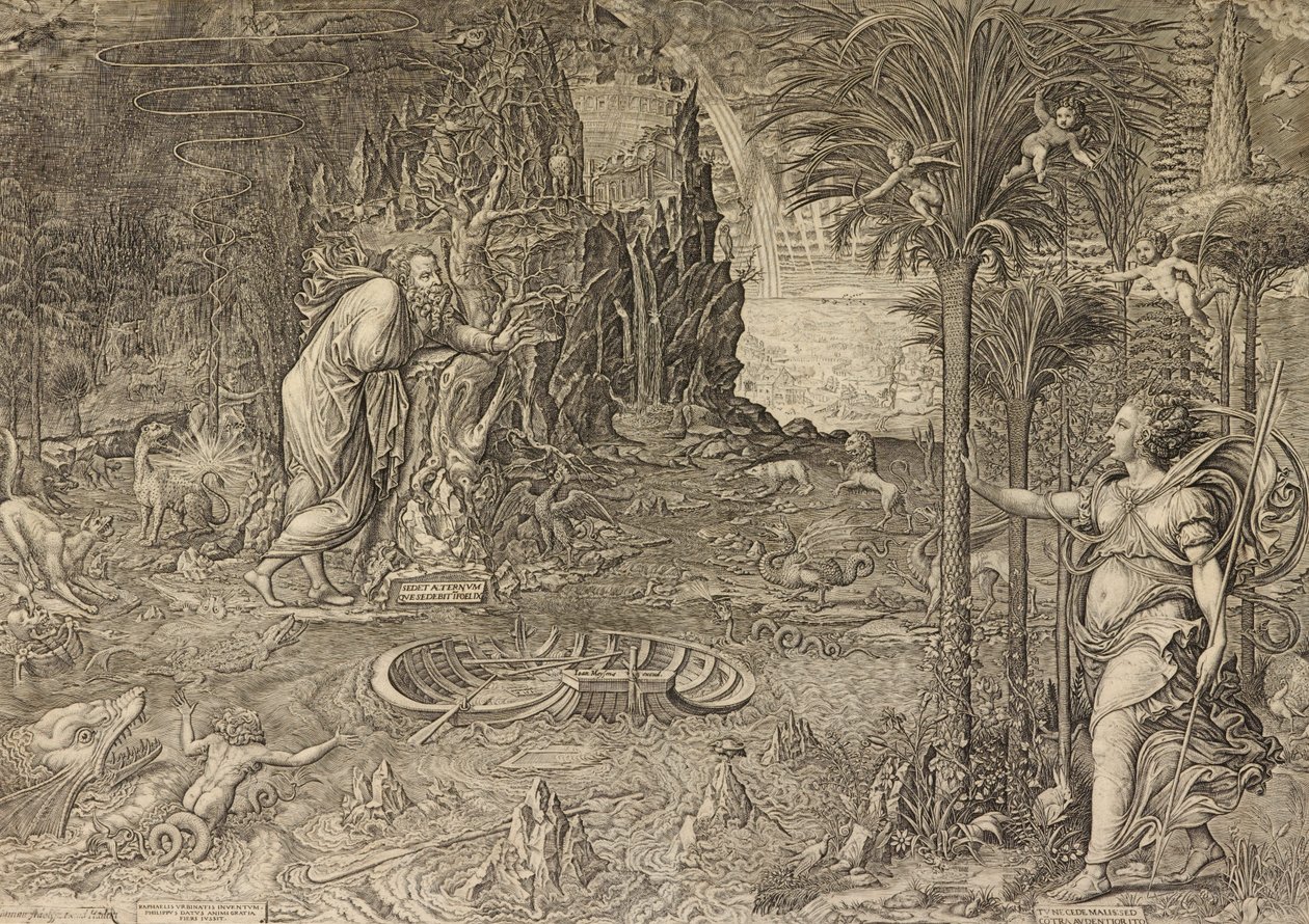 Allegorie van het leven (Droom van Rafaël) door Giorgio Ghisi