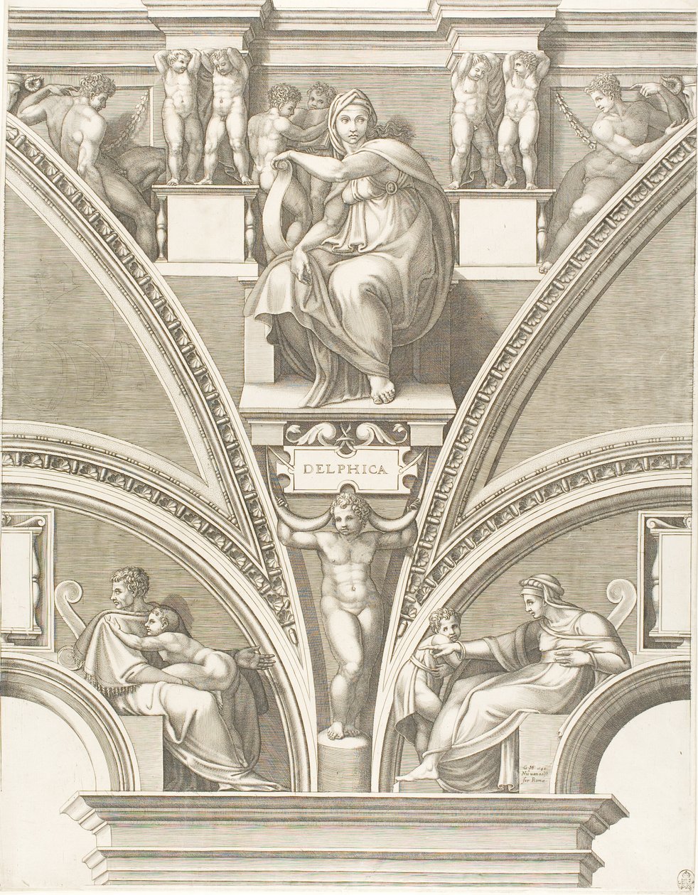 De Delphische Sibylle door Giorgio Ghisi