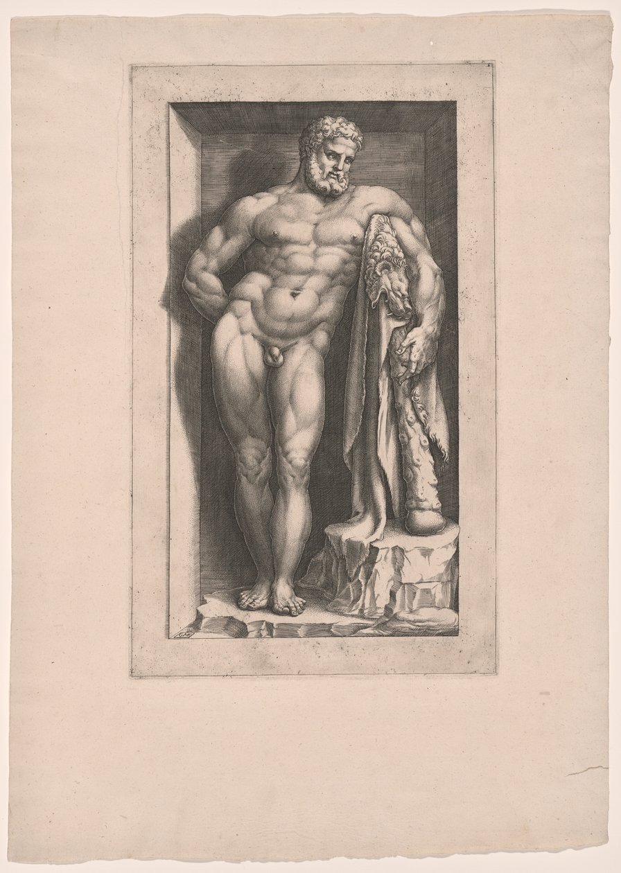 De Farnese Hercules door Giorgio Ghisi