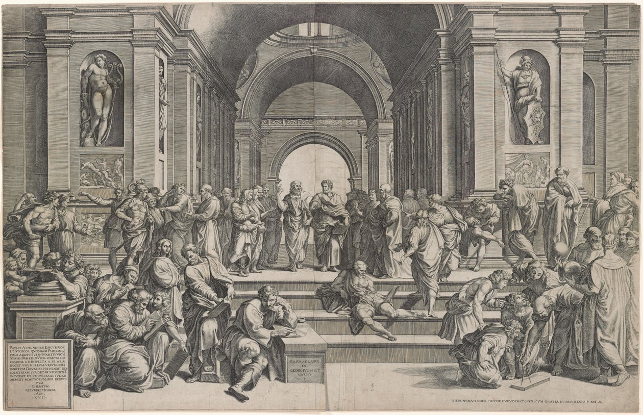 De School van Athene door Giorgio Ghisi