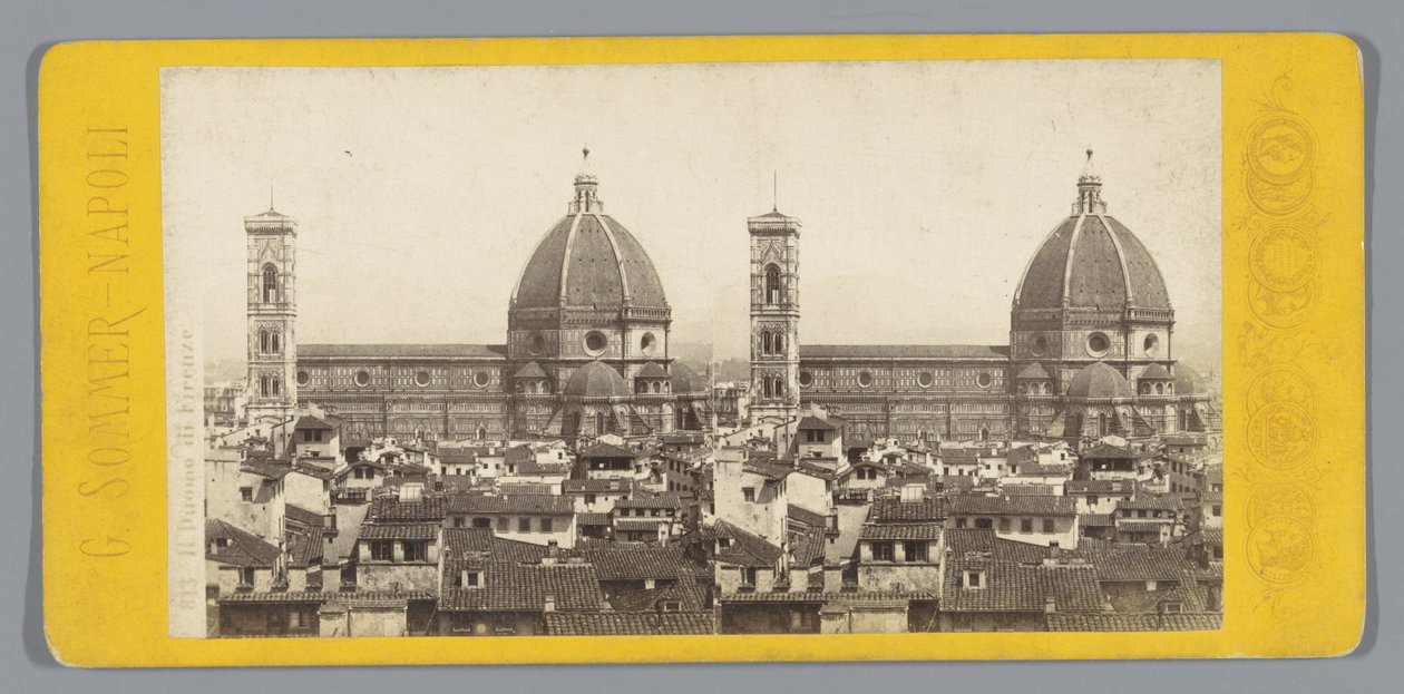 Gezicht op de Dom van Florence door Giorgio Sommer