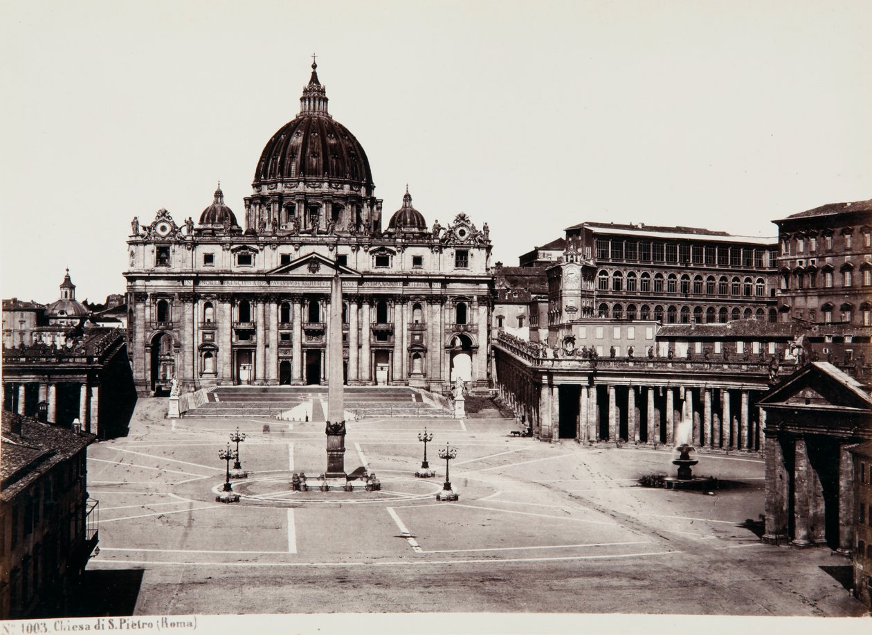 De Basiliek van S. Pietro, Vaticaanstad door Giorgio Sommer