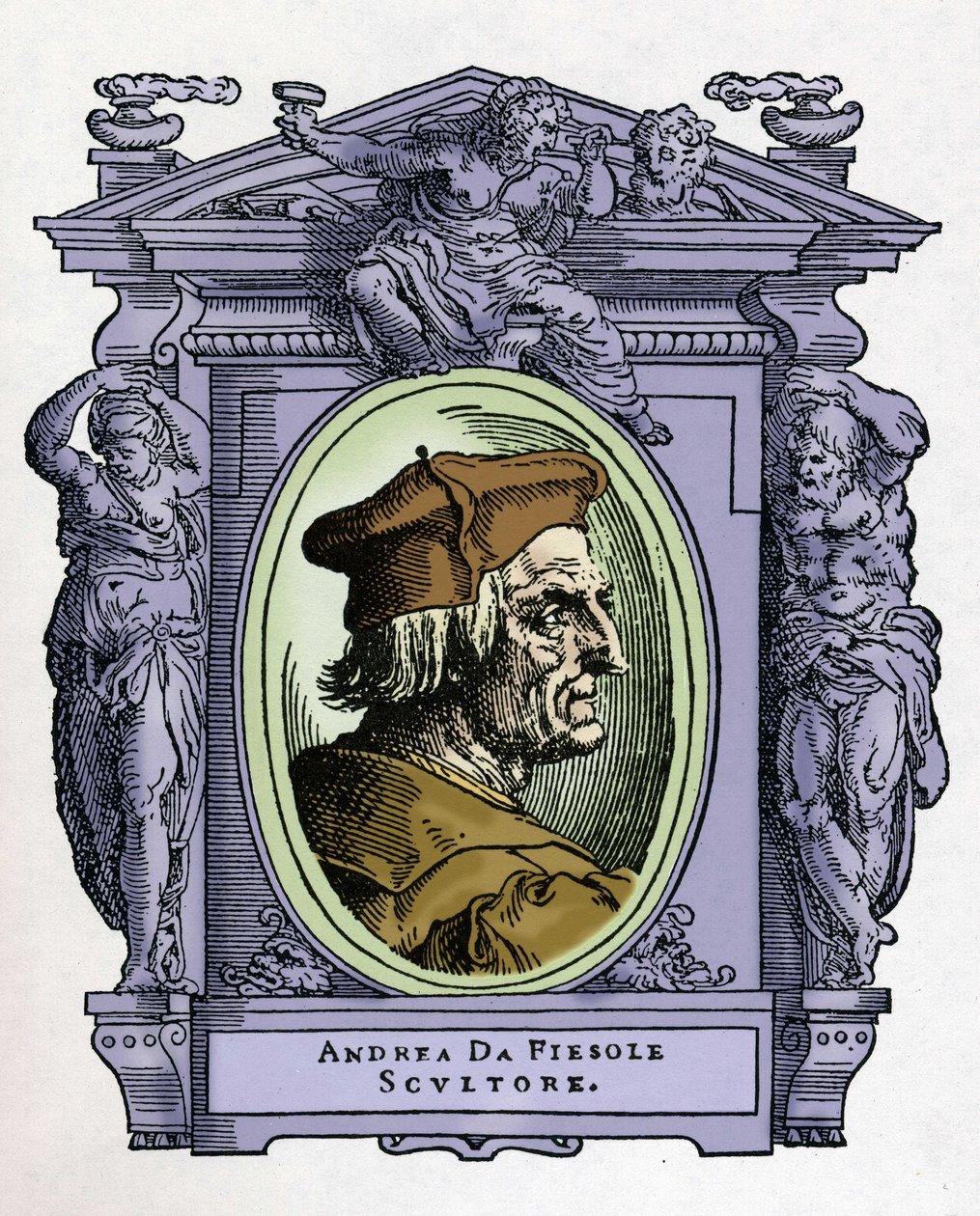 Portret van ANDREA DA FIESOLE (Andrea Ferrucci) door Giorgio Vasari