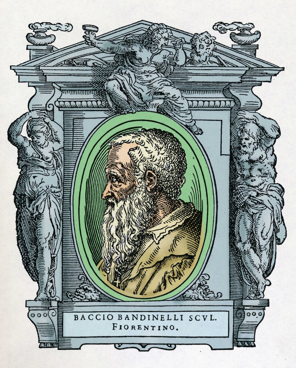 Portret van Baccio BANDINELLI (Firenze) door Giorgio Vasari