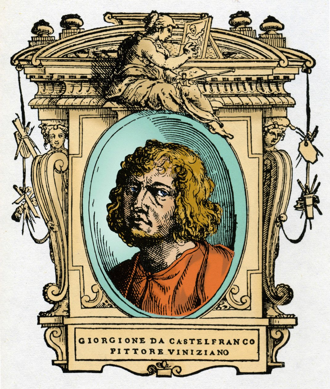 Portret van Giorgione (Giorgio Zorzi) door Giorgio Vasari