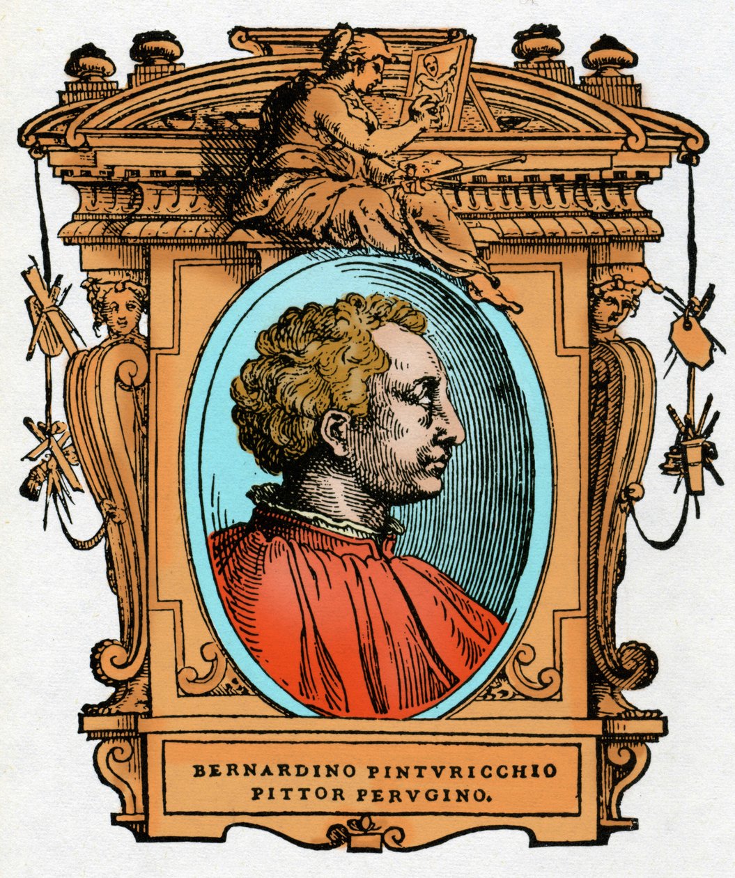 Portret van Pinturicchio (Bernardino di Betto Bardi) door Giorgio Vasari