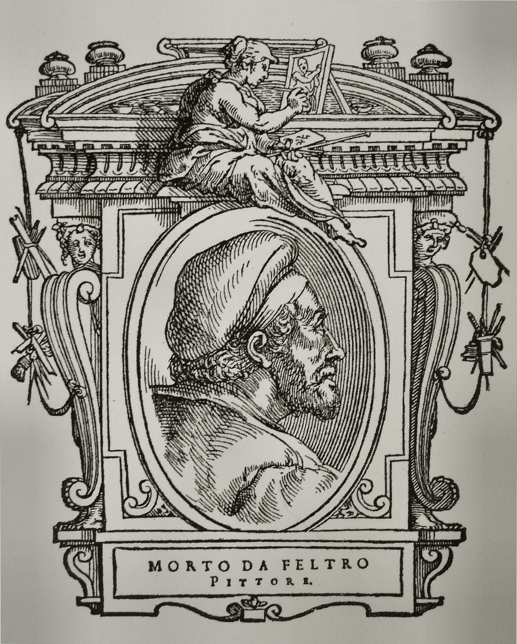 Portret van Morto da Feltre door Giorgio Vasari
