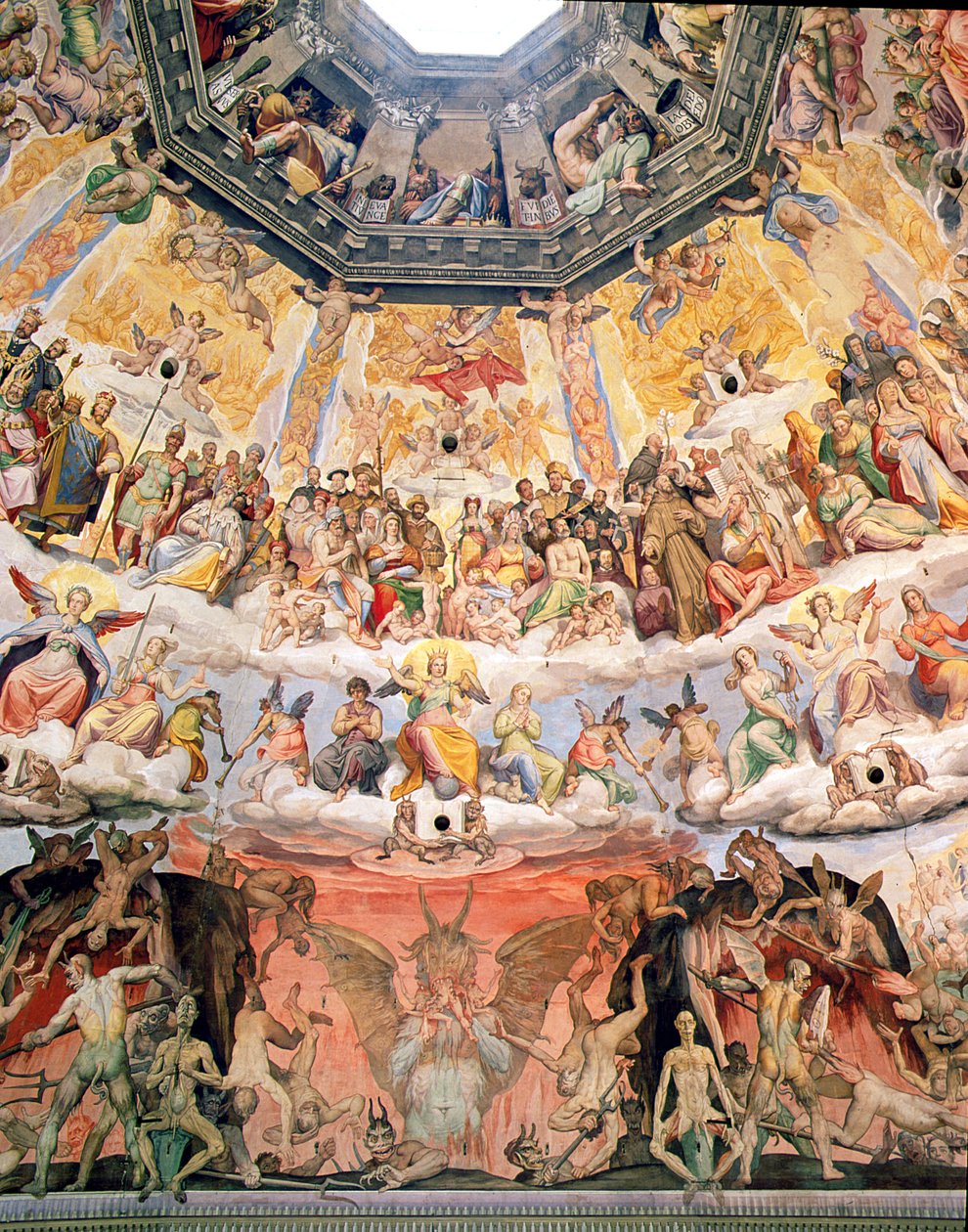 Het Laatste Oordeel, (detail) door Giorgio Vasari