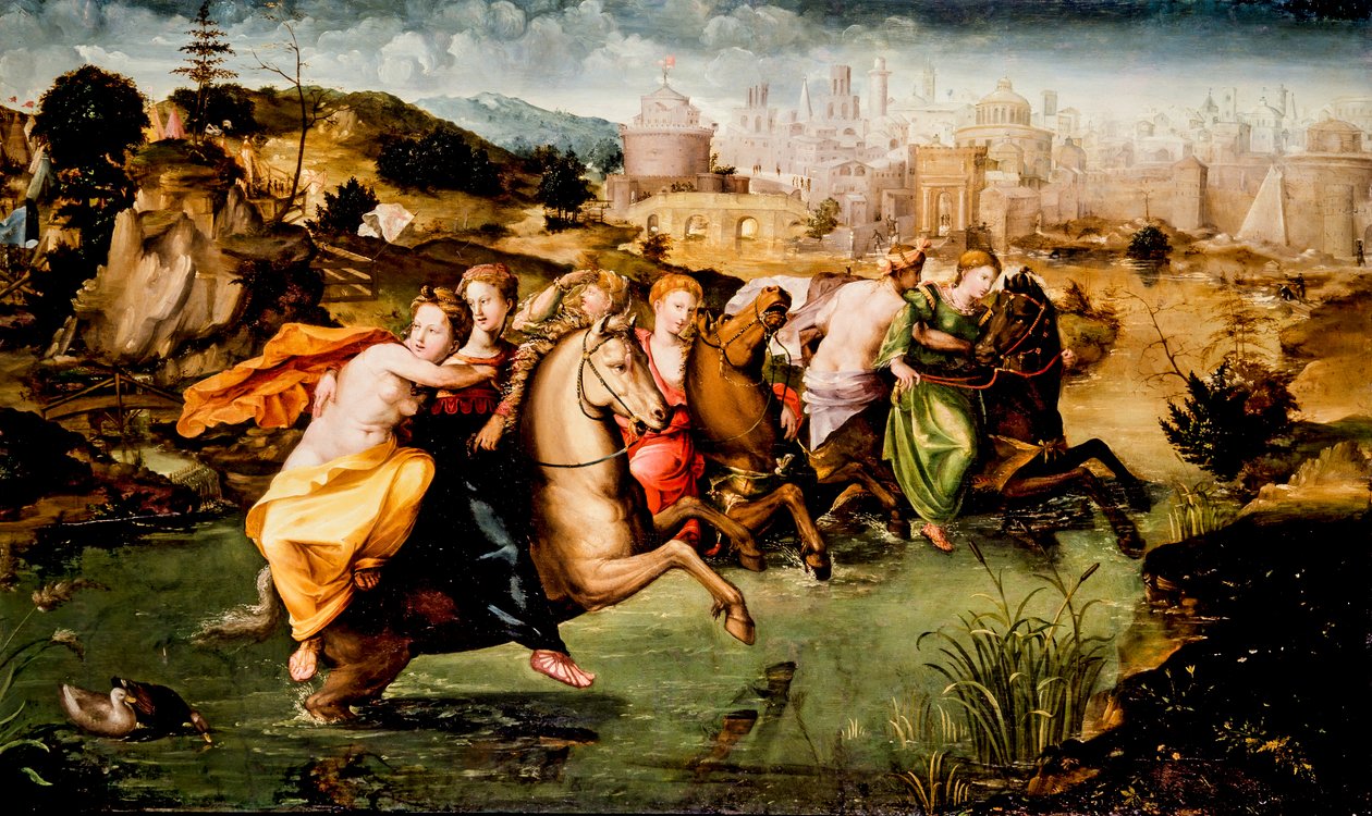 De oversteek van de Tiber door Giorgio di (1500 1559) Giovanni