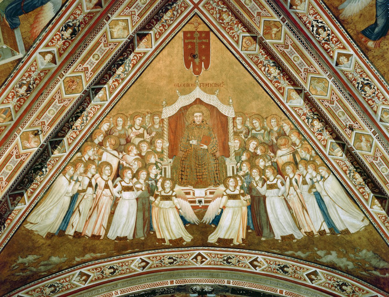 Allegorie van St. Franciscus in glorie, c.1330 door Giotto di Bondone