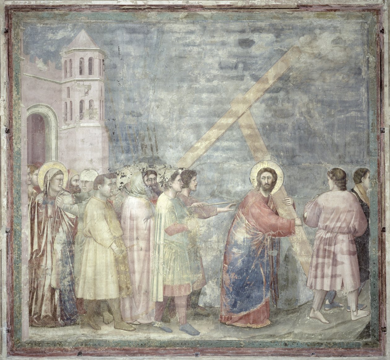 De Weg naar Calvarie, ca. 1305 door Giotto di Bondone