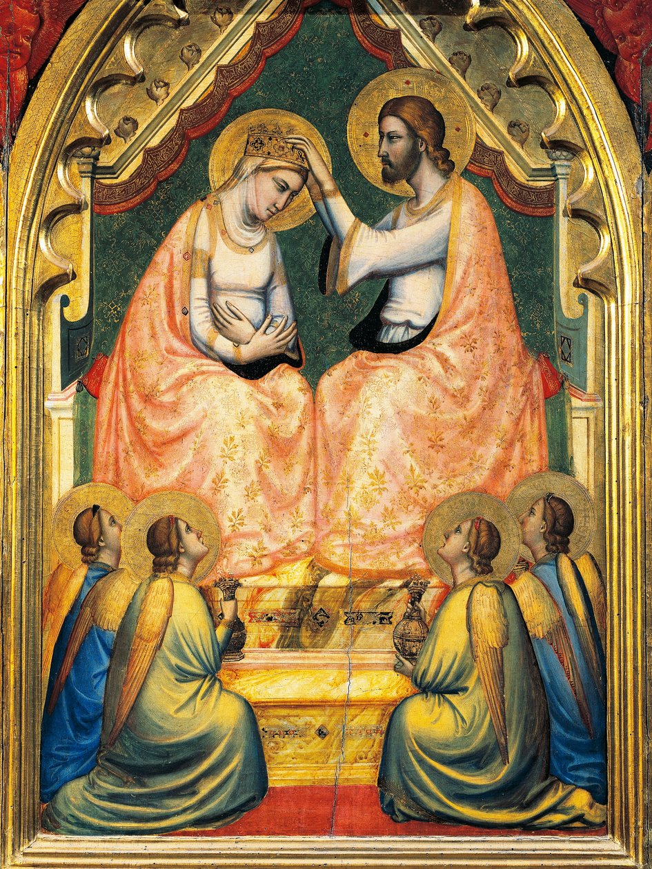 Kroning van de Maagd (detail) door Giotto (c.1266 1337)