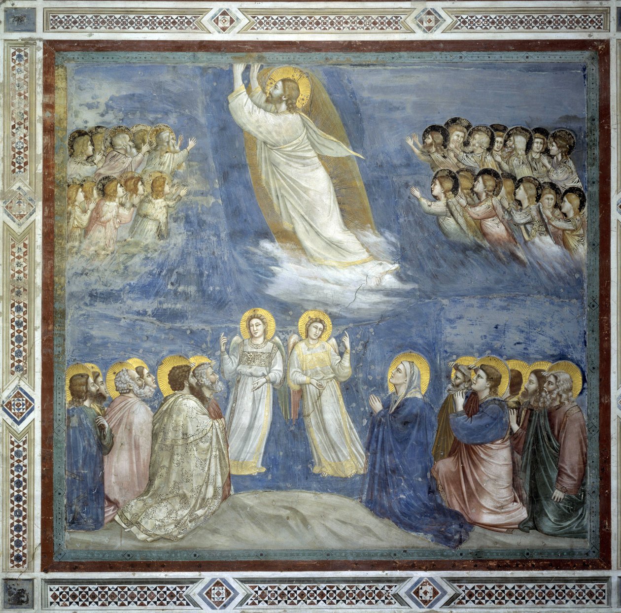 De Hemelvaart van Christus. Fresco door Giotto di Bondone (1267-1337) door Giotto (c.1266-1337)