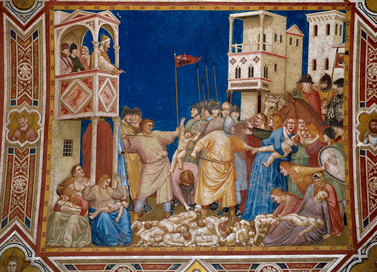 De kindermoord Fresco door Giotto di Bondone (1267-1337) door Giotto (c.1266 1337)